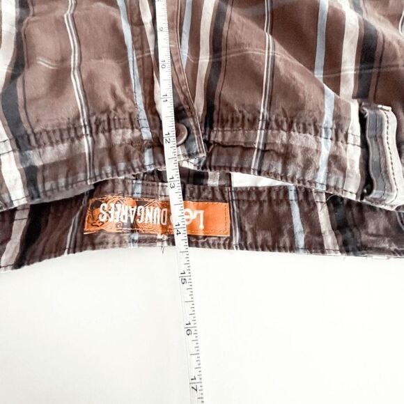 Lee Dungarees Mens Cargo Shorts Multiple Pockets Brown Plaid Size 36 - Picture 7 of 8